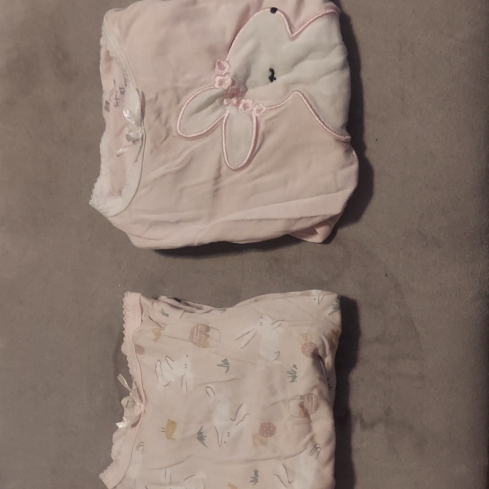Milkberry Bamboo Pink Bunny Kids Pajama Set X2